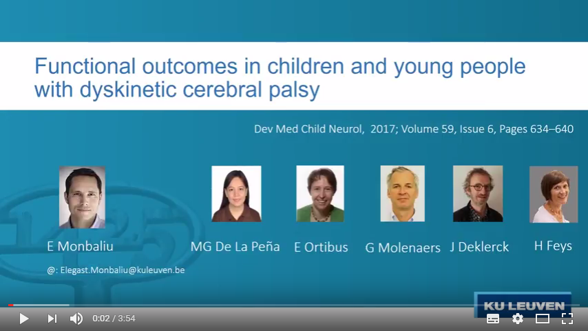 Functional outcomes in children and young people with dyskinetic cerebral palsy