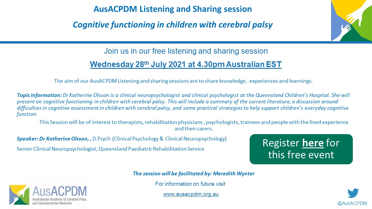 28th July: AusACPDM Listening and Sharing session