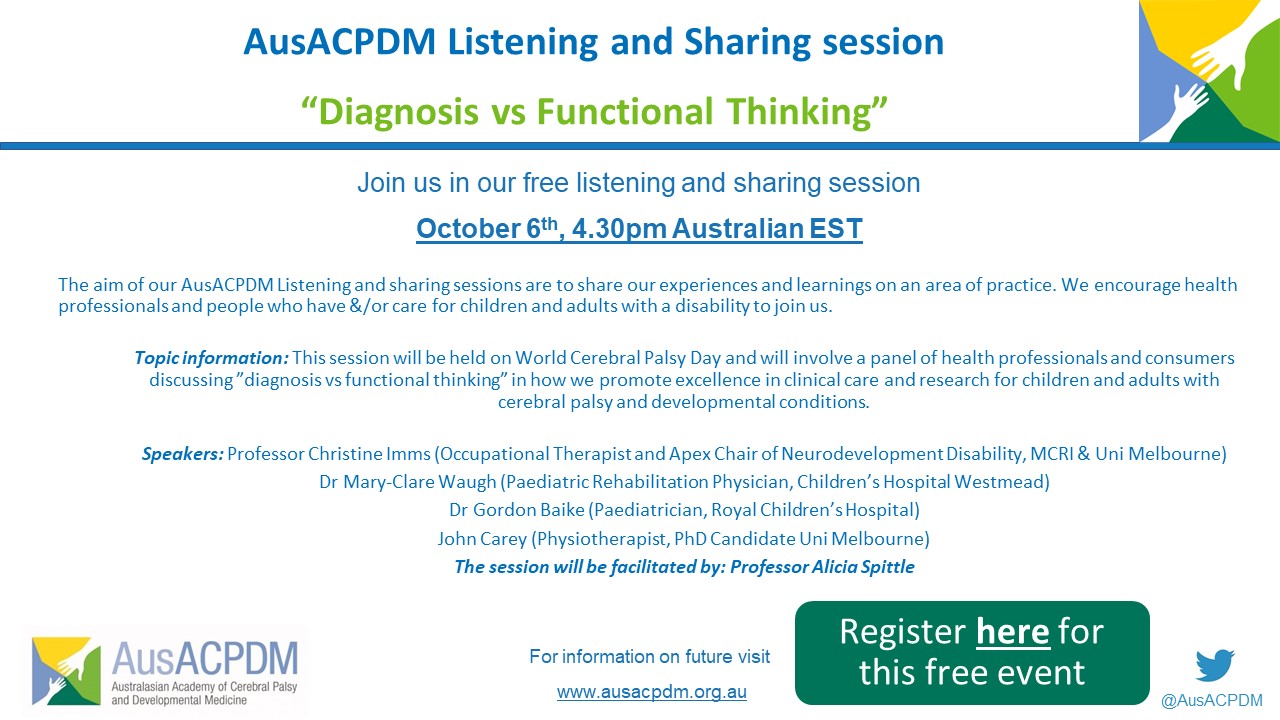 6th Oct: World CP Day 24hr Listening and Sharing session