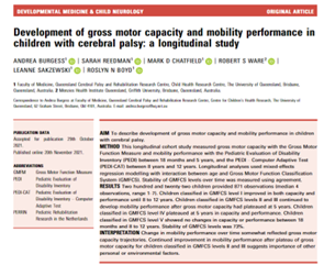 Development of gross motor capacity and mobility performance in children with cerebral palsy: a longitudinal study