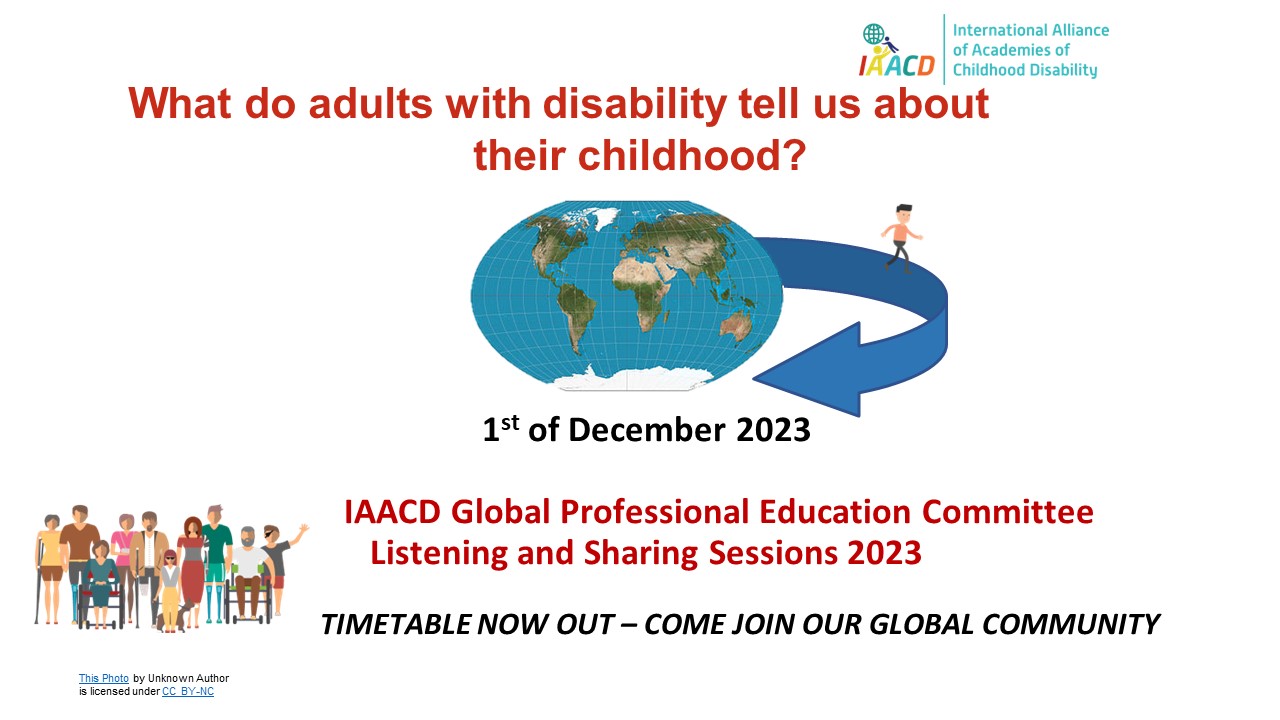 IAACD Global Listening and Sharing Sessions: 1st December 2023